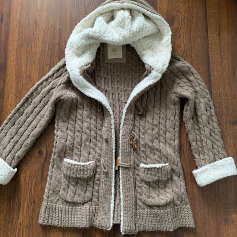 ZARA cable knit cardigan size Large